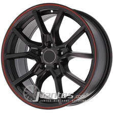 Cerchi in lega ACR AC5253 Mat Black Lip Red da 16 pollici per il modello MERCEDES S212 - depuis 2009