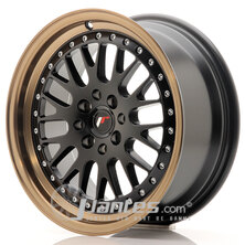 Cerchi in lega JAPAN RACING JR10 Mat Black Lip Bronze da 15 pollici