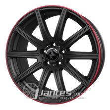 Cerchi in lega KESKIN KT16 DYNAMIC Mat Black Red da 19 pollici