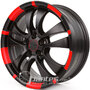 Cerchi in lega RONAL R59 Black red da 16 pollici